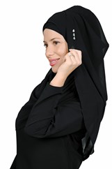 Şifon Hazır Şal - Siyah