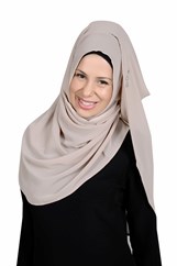 Şifon Hazır Şal - Vizon